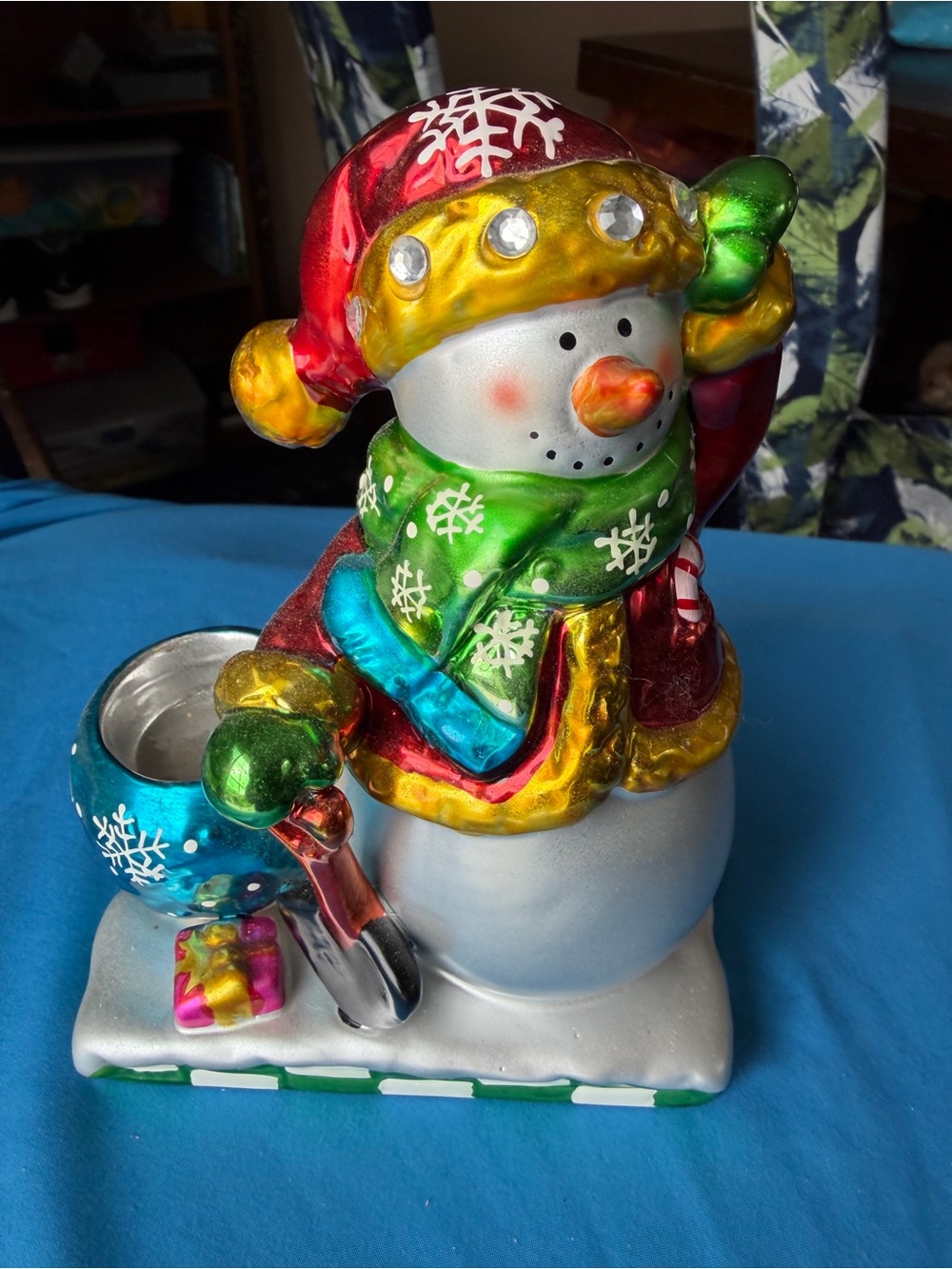 Ceramic Snowman T-Light Holder